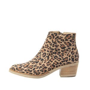 Boots les Pympren'Elles Romy Léopard. Bottine avec talon clair.